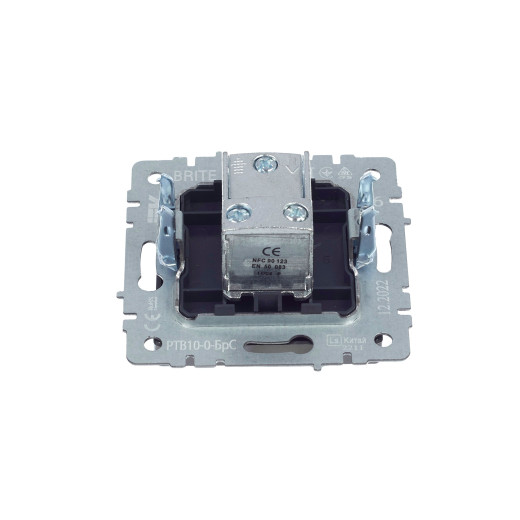 BRITE Роз. TV проходная РТВ10-0-БрС сталь IEK