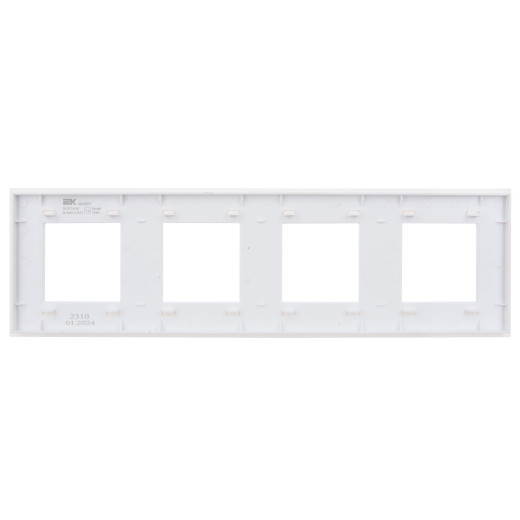 SKANDY Рамка 4-мест. SK-F24W стекло арк. бел. IEK