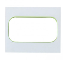 EKF PROxima Стокгольм Белый Линия зеленая Рамка для розетки 2-ой.