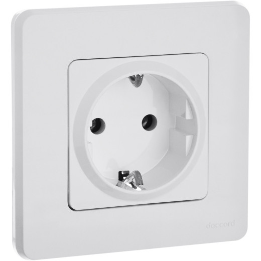 Розетка с заземлением - Legrand/Daccord Inspiria - без шторок 16А 250В винтовые зажимы - белый