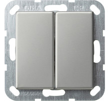 Gira S-55 Сталь Переключатель двухклавишный