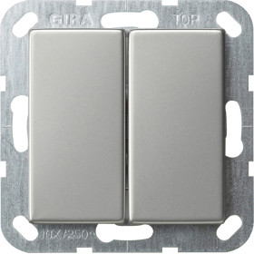 Gira S-55 Сталь Переключатель двухклавишный