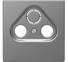 Schneider Electric Merten D-Life Нержавеющая Сталь Накладка центральная TV розетки, 2/3 отверстий