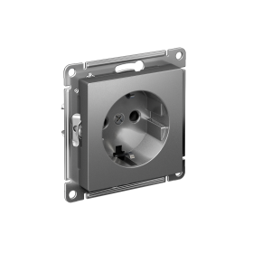 Systeme Electric AtlasDesign Сталь Розетка с заземлением, 16А, мех., быстрозажим. клем.