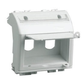 DKC Brava Адаптер для двух оптоволоконных разъемов типа ST, белый, 2мод.