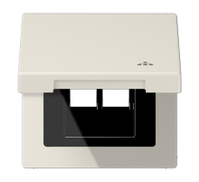 JUNG Накладка и крышка для двойных UAE розеток с символом 