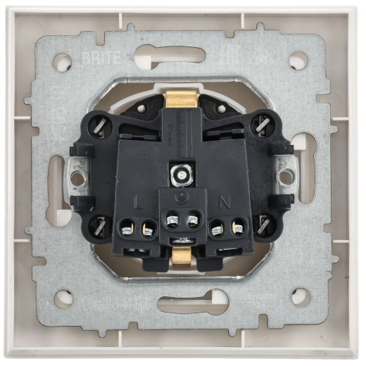 BRITE Роз. с кр. 16А IP44 РСбш10-3-44-БрБ бел. в сб.