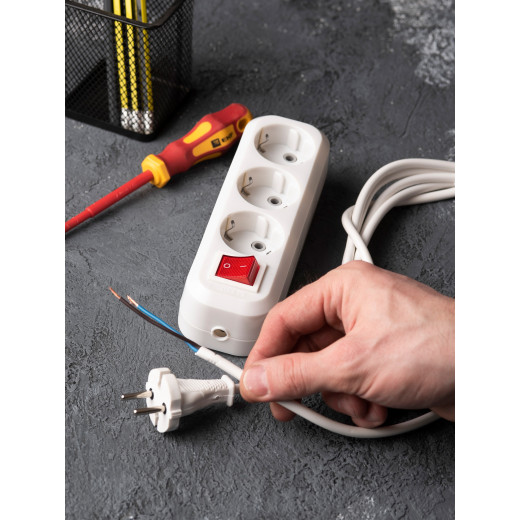 Колодка 3 гн. 16А 3,5кВт c выкл. с/з Эксперт EKF PROxima