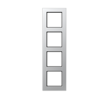 JUNG A550 Алюминий Рамка 4-ая для вертикальной и горизонтальной установки