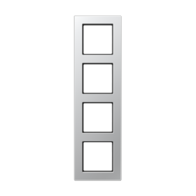 JUNG A550 Алюминий Рамка 4-ая для вертикальной и горизонтальной установки