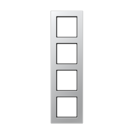 Рамка для вертикальной и горизонтальной установки, 4 поста, термопласт, алюминий, A550