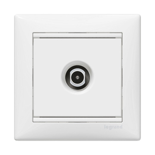 Розетка TV (телевизионная) - Legrand Valena - проходная - белый