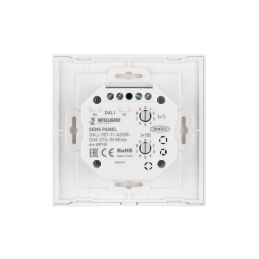 INTELLIGENT ARLIGHT Сенсорная панель DALI-901-11-ADDR-DIM-DT6-IN White (BUS) (IARL, IP20 Пластик, 3 года)