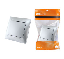 TDM Выключатель 1 кл. 10А серебр. металлик 