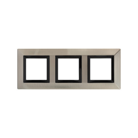 DKC Avanti Рамка из металла, никелированная, 3 поста (6 мод.)