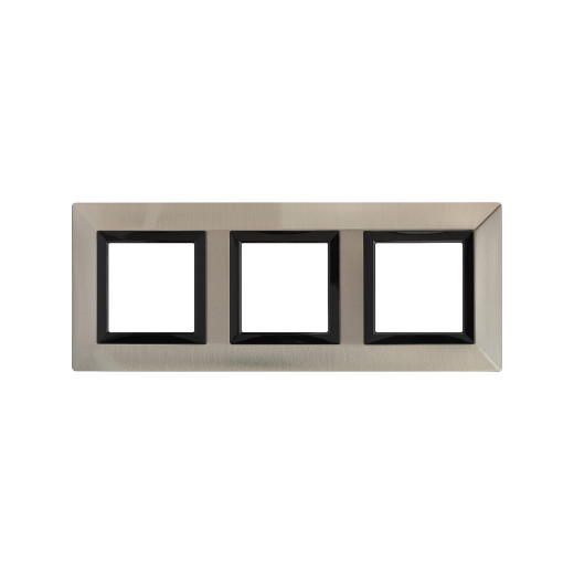 Рамка из металла 3 поста (6 мод.), Avanti, никелированная