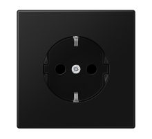 JUNG LS 990 Черный матовый Розетка с заземлением, SCHUKO