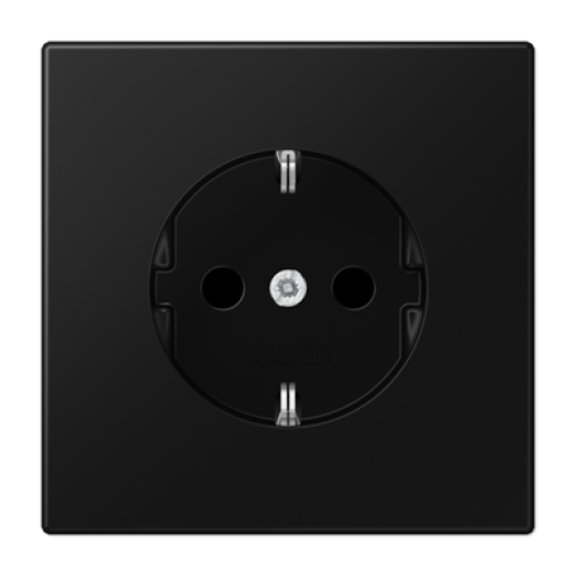 Розетка SCHUKO®, дюропласт, черный матовый