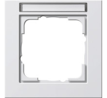 Gira E2 Белый Рамка 1-ая с полем для надписи