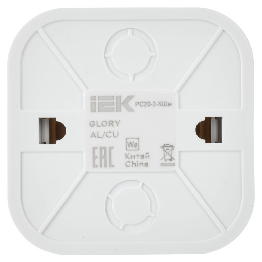 GLORY Роз. без з/к/ш о/у 10А РС20-2-ХШм шамп. м. IEK