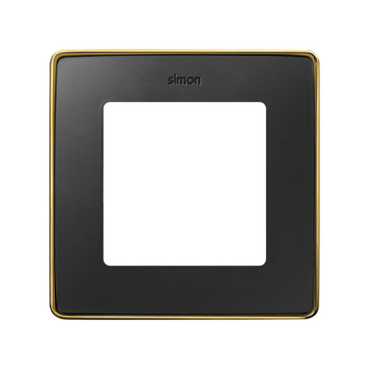 Simon 82 Detail Рамка, 1 пост, графит, основание золото