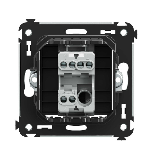 Переключатель одноклавишный в стену, Avanti, черный матовый