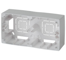 ЭРА 12-6102-03 Коробка наклад. монтажа 2 поста, Эра12, алюминий (10/100/800)