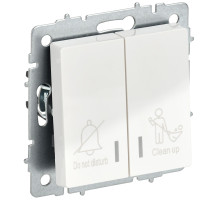 IEK BRITE Выключ. 2-кл. с инд. отел. 10А ВС10-2-9-БрБ бел.