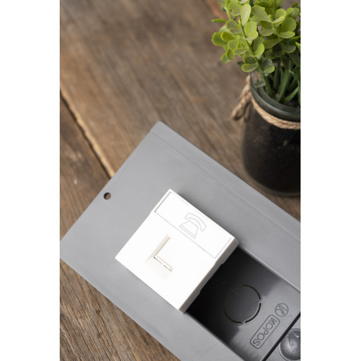 Розетка RJ11, 2 модуля EKF