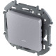 Переключатель одноклавишный с подсветкой/индикацией - Legrand/Daccord Inspiria - 10АХ 250В безвинтовые зажимы - алюминий