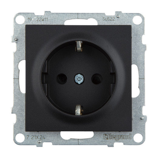 SUNO. Силовая розетка 2К+З 16А 250В с защитными шторками. Винтовые зажимы. Цвет 