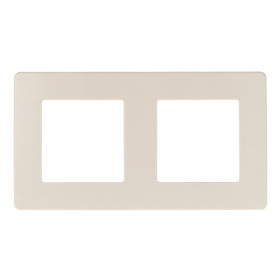 ЭРА Рамка для розеток и выключателей Серия 12 12-5102-02 на 2 поста, Сатин, слоновая кость