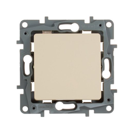 Выключатель одноклавишный - Legrand Etika - 10А 250В безвинтовые зажимы - слоновая кость