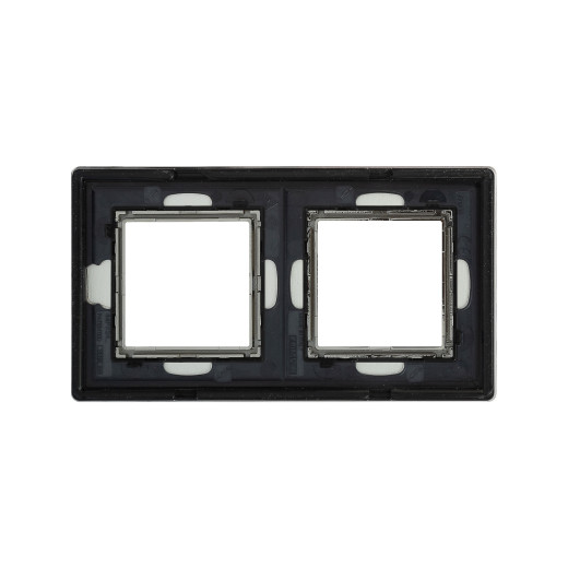 Рамка из алюминия 2 поста (4 мод.), Avanti, серая