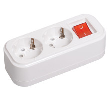 IEK Розетка переносная разб. с выкл. К02В 2 места CLASSIC