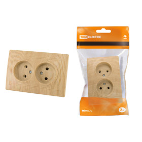 TDM Розетка двойная 2П 10А 250В 