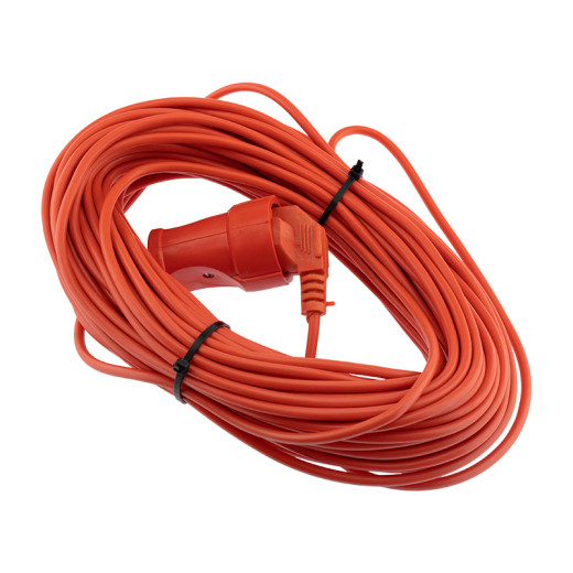 Удлинитель-шнур ПВС 2x0,75, 30м, б/з, 6А, 1300Вт, IP20, оранжевый (Сделано в России) PROconnect