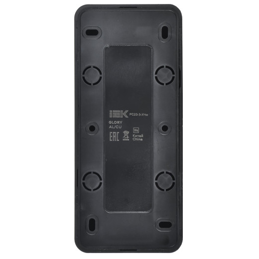 GLORY Роз. 3-я с з/к без з/ш о/у 16А РС23-3-ХЧм черн. м. IEK