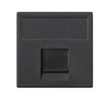 Simon Connect Графит Адаптер со шторкой на 1 RJ45 конектор, AMP(S110,SL110,SLt),Brand-Rex,RIT45х45мм