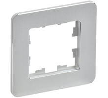 IEK BRITE DECOR Алюминий металл. скругл.угол Рамка 1-м РУ-1-1-Бр RE