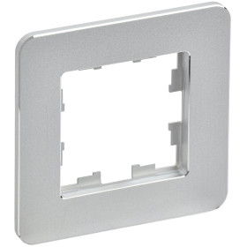 IEK BRITE DECOR Алюминий металл. скругл.угол Рамка 1-м РУ-1-1-Бр RE