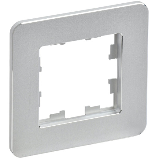 BRITE Рамка 1-мест. РУ-1-1-Бр металл алюм. RE IEK