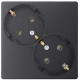 Розетка 2Х2К+3 Sсhuko без защитных шторок, графит