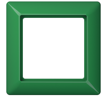 JUNG AS 500 Зеленая Рамка 1-ая ударопрочная