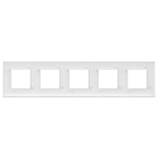 Рамка 5 постов (10 мод.), Avanti, белое облако