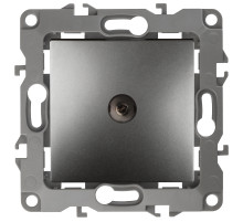 ЭРА 12-3102-12 Розетка TV проходная, IP20, Эра12, графит (10/100/3200)