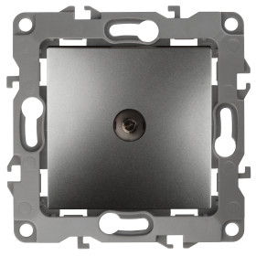 ЭРА 12-3102-12 Розетка TV проходная, IP20, Эра12, графит (10/100/3200)