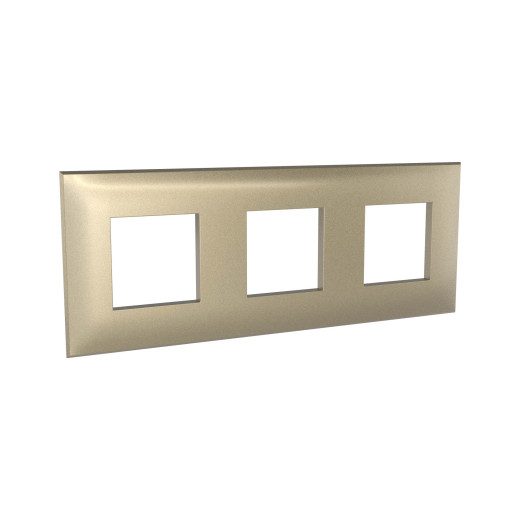 Рамка 3 поста (6 мод.), Avanti, золотистый жемчуг