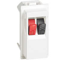 BT Living now Белый Механизм Розетка для аудиоколонок стерео 1 мод.