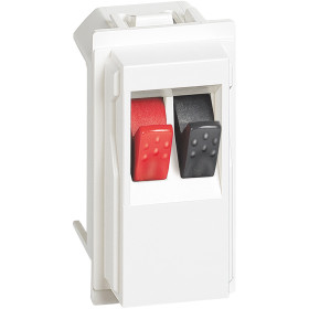 BT Living now Белый Механизм Розетка для аудиоколонок стерео 1 мод.